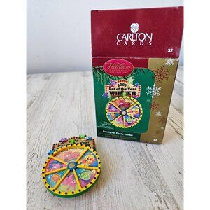 Carlton family pet photo holder winner ornament 32 carnival Xmas tree
